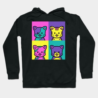 Cat Warhol Pop Art by Tobe Fonseca Hoodie